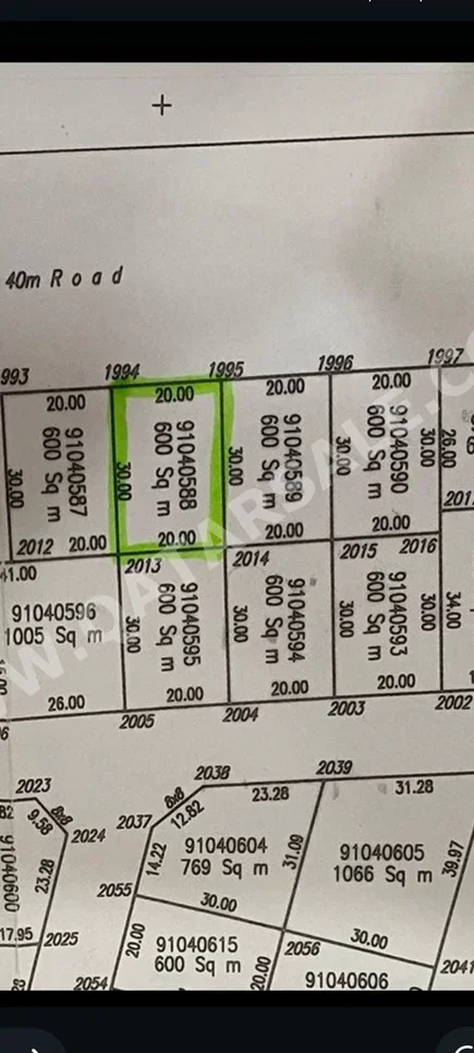 اراضي للبيع في الوكرة – الوكير -المساحة 600 متر مربع اراضي للبيع في الوكرة – الوكير -المساحة 600 متر مربع