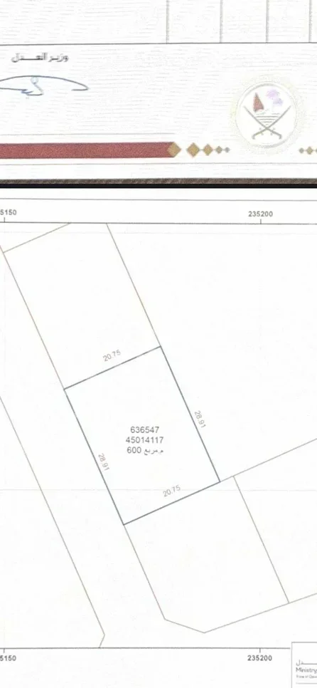 اراضي للبيع في الدوحة  – المطار القديم  -المساحة 600 متر مربع