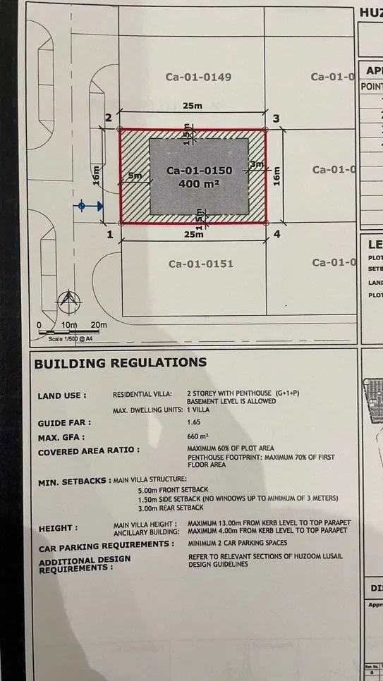 اراضي للبيع في لوسيل  – الواجهة البحرية السكنية  -المساحة 400 متر مربع