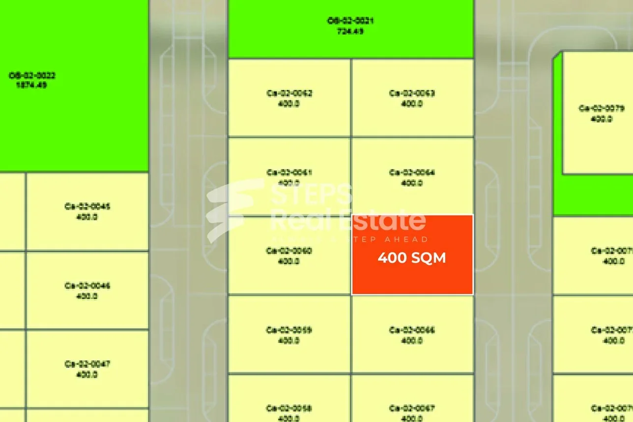 اراضي للبيع في لوسيل  -المساحة 400 متر مربع