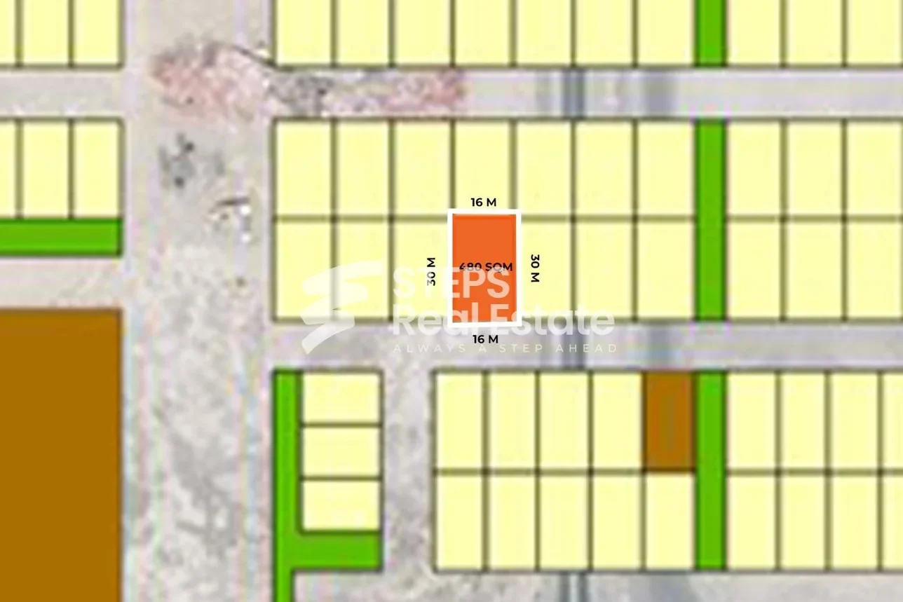 اراضي للبيع في لوسيل  -المساحة 480 متر مربع