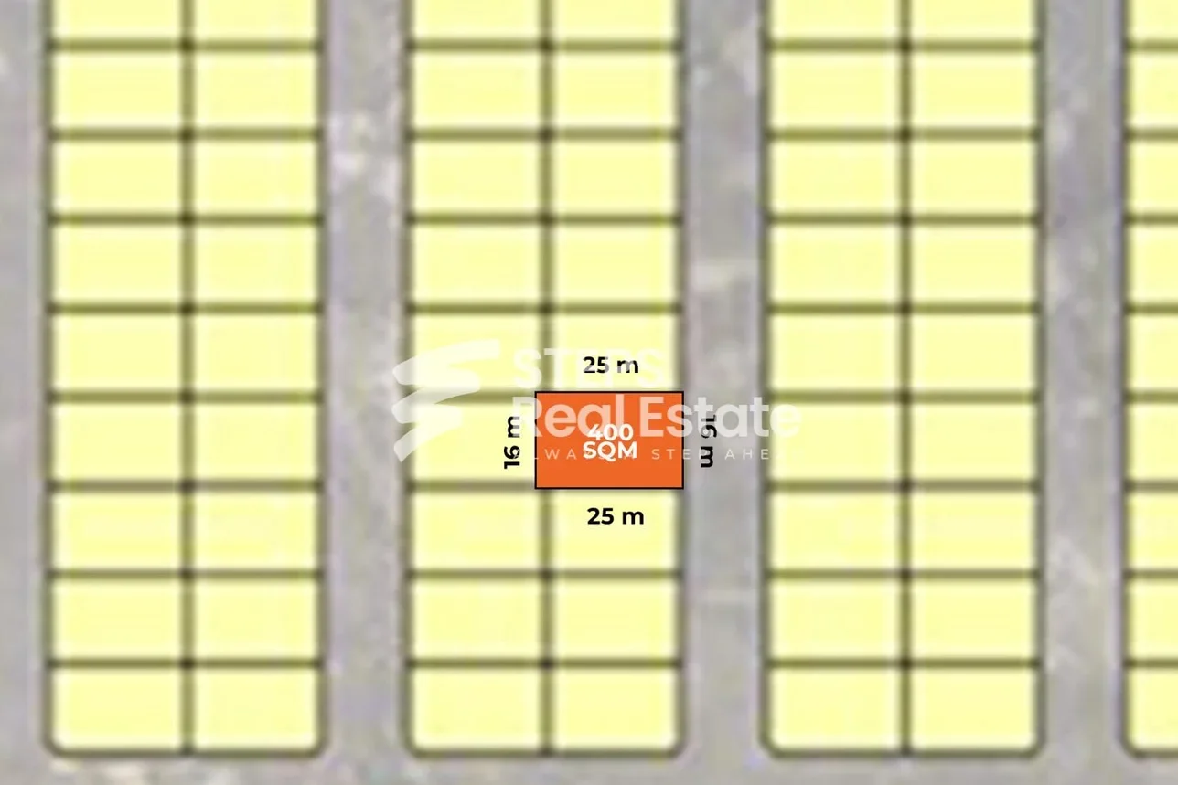 اراضي للبيع في لوسيل  -المساحة 400 متر مربع