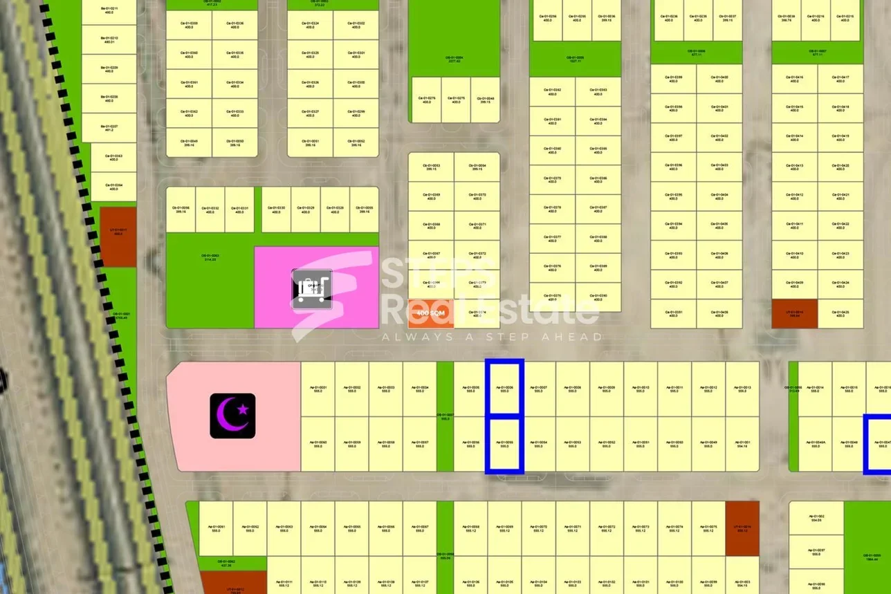 اراضي للبيع في لوسيل  -المساحة 400 متر مربع