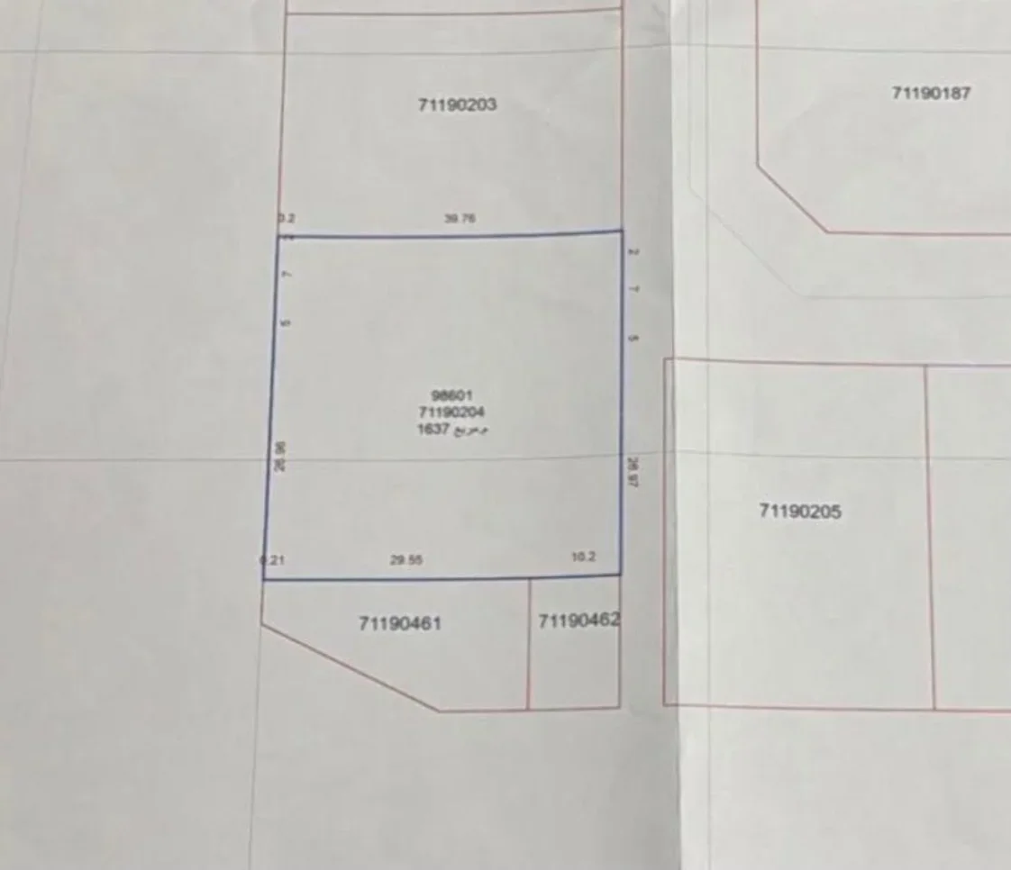 اراضي للبيع في أم صلال  – الخريطيات  -المساحة 1,637 متر مربع