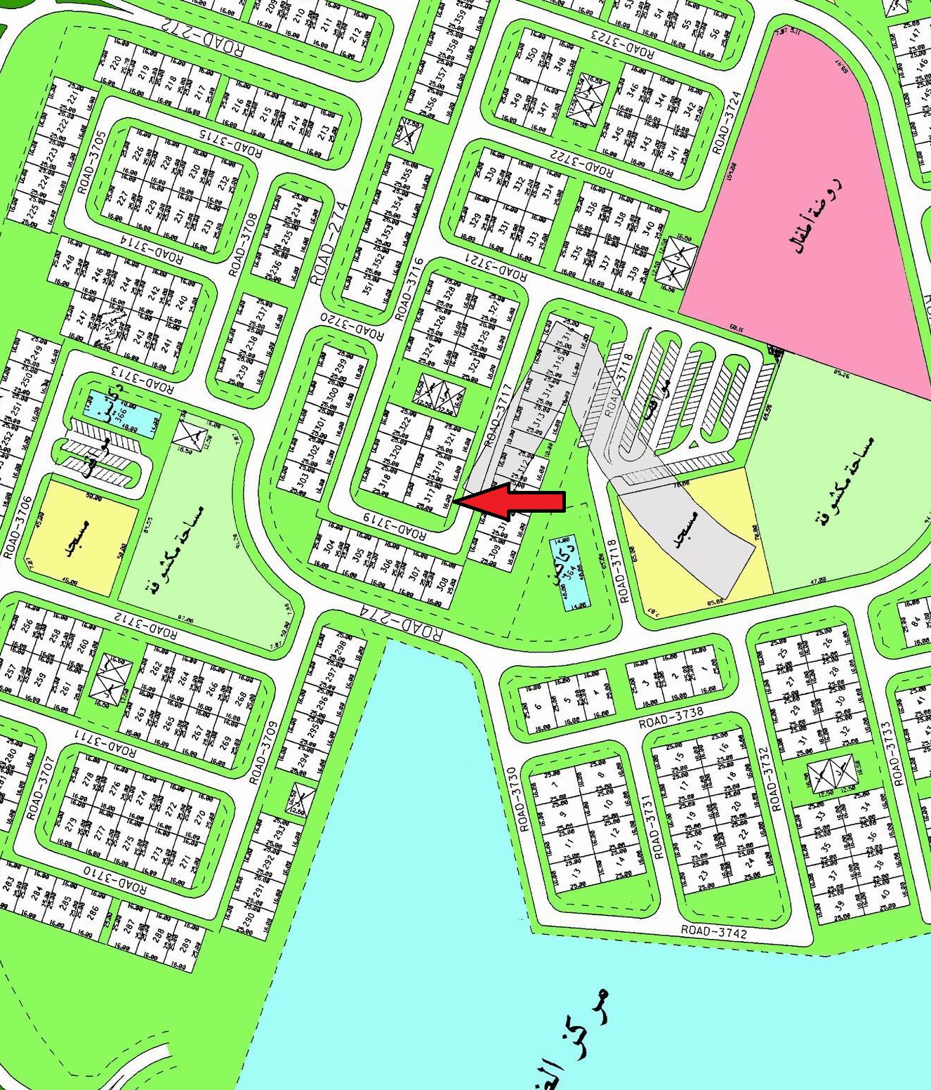 أرض للبيع فى الخيران السكني زاوية أرض للبيع فى الخيران السكني زاوية