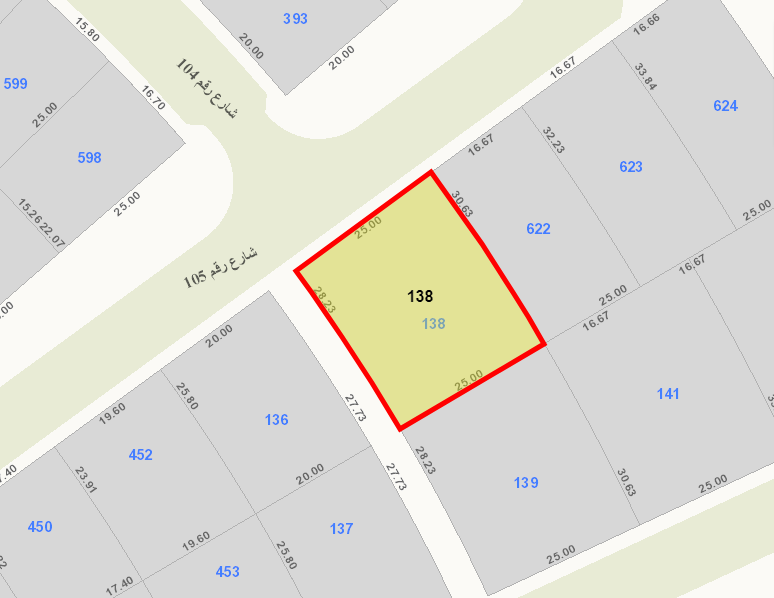 أرض للبيع فى حطين شارع وسكه أرض للبيع فى حطين شارع وسكه